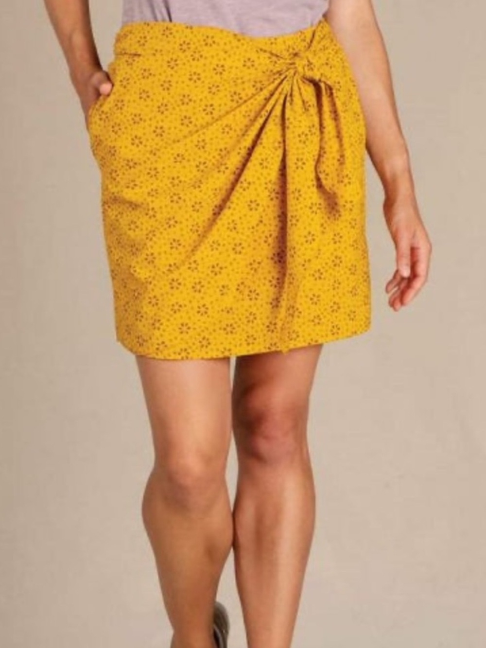 TOAD&CO Yellow‎ Wrap Skirt